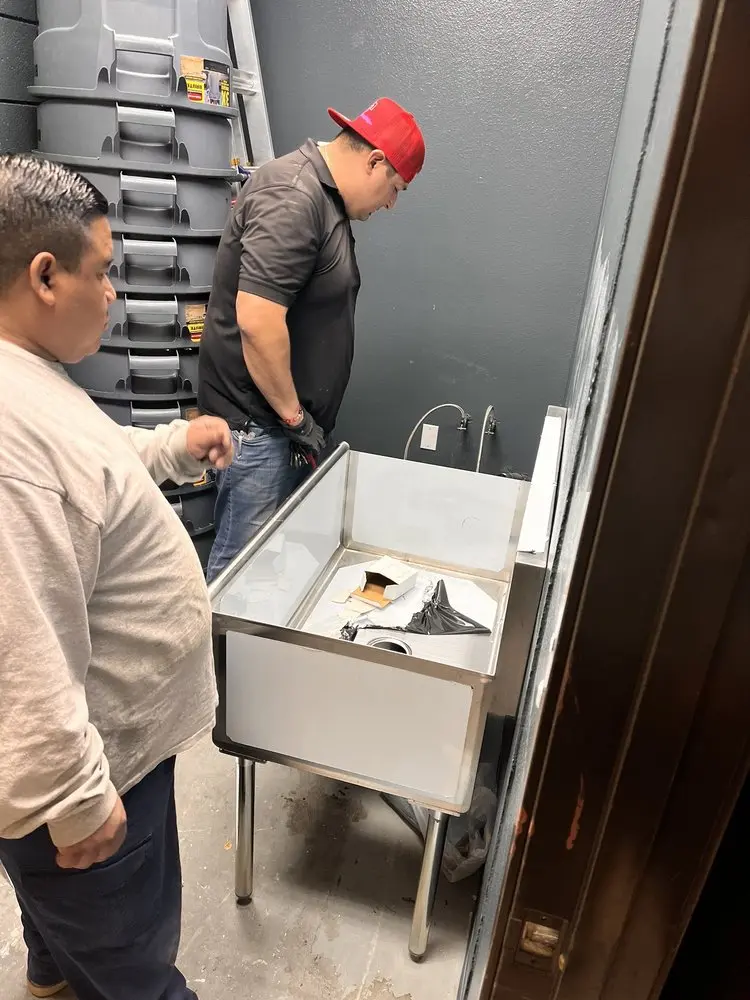 Commercial plumbing and sink installation in Wilbur